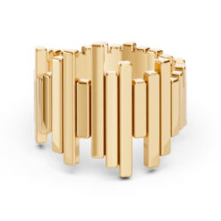 Rhythm Gold Ring | Soundwave-Inspired Sculptural Band