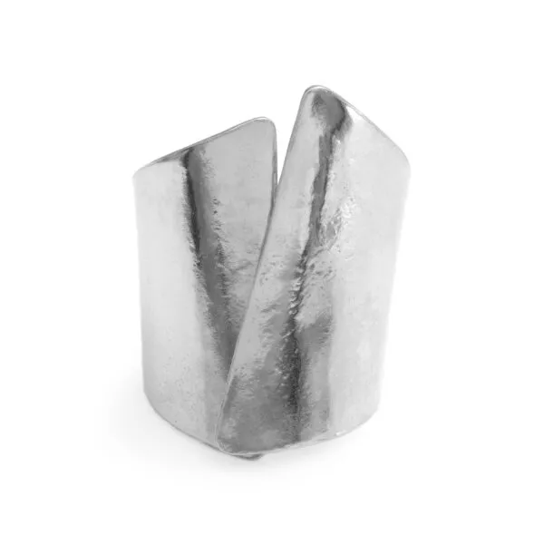 BEYOND wide silver RING