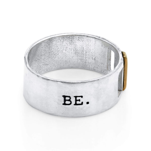 BVM Ring – modern design be silver and 14k gold