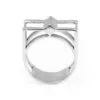 CASTLE geometric silver ring