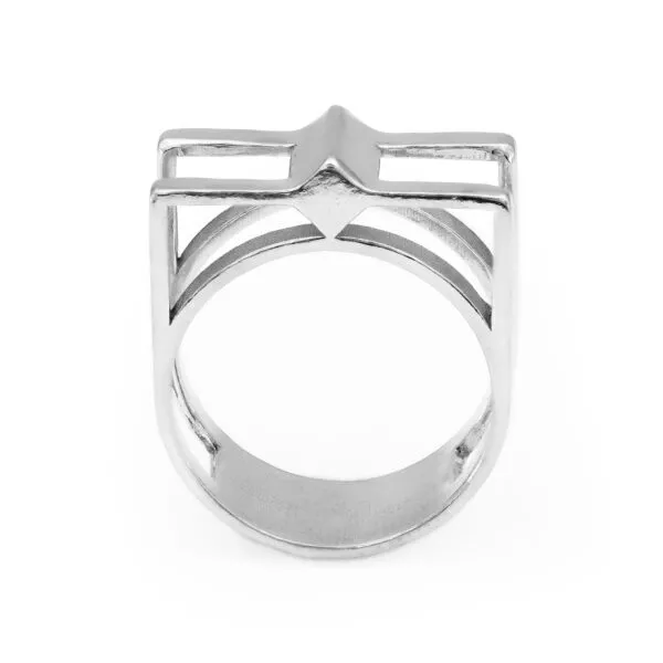 CASTLE geometric silver ring