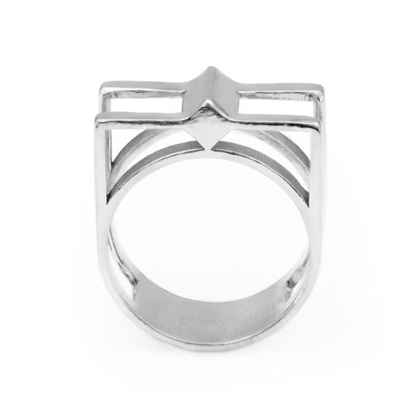 CASTLE geometric silver ring
