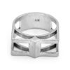 CASTLE architectural structure silver ring