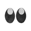 DESIRE Black double layered Silver Earrings