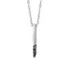 EPIPHANY raw black long silver necklace