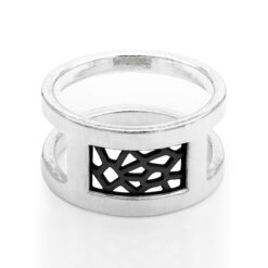 MX 2.0 Ring – organic design silver and black silver