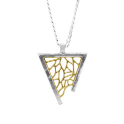MT 1.0 Necklace – organic macro triangle 14k gold and silver