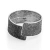 GLITTERS textured Silver ring