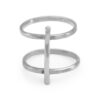INTERSECTION double silver ring