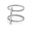 INTERSECTION wide cross silver ring