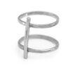 INTERSECTION wide cross silver ring