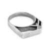 KNIGHT geometric structural silver ring
