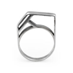 KNIGHT architectural silver ring