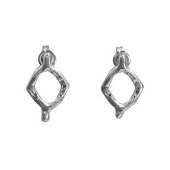 Nokomis small tribal stud silver earrings