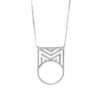 OM geometric symbol Silver Necklace