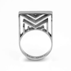 OM architectural Silver ring