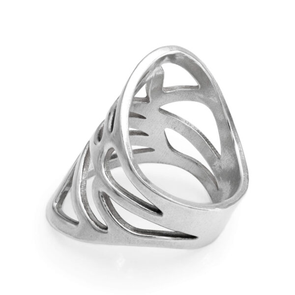 REEF organic mesh silver ring