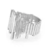 Rhythm sound waves silver ring