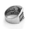 Roots blackened engraved silver ring