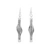 Cage spinning rotating dangles silver earrings