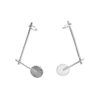 Supra geometric contemporary cuff silver earring