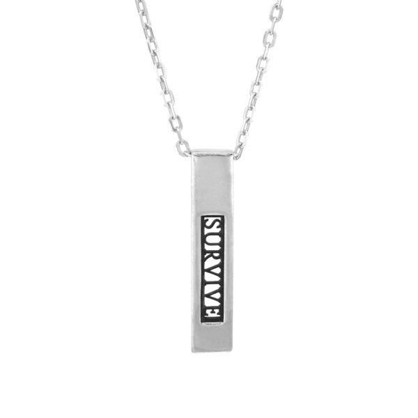 Surviveor Survive Sterling silver and Black silver Necklace