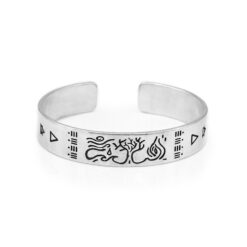 The Elements fire water earth air silver bangle