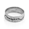 Trail rough raw silver ring