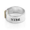 BVM Ring – unisex medium vibe silver and 14k gold