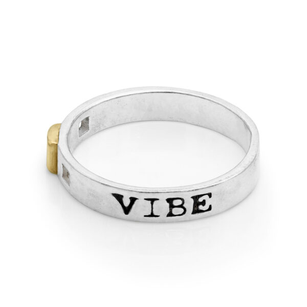 BVS Ring – vibe simple rotating silver and 14k gold