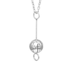 Whole round dynamic transformer silver necklace