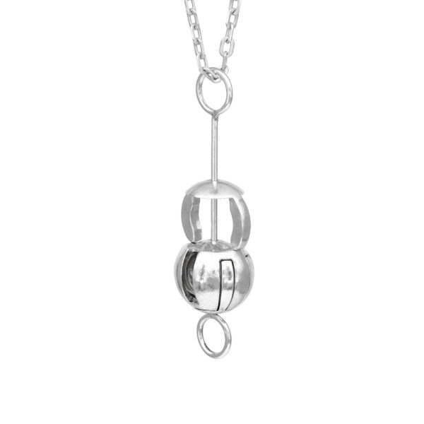 Whole open Puzzle Ball silver necklace