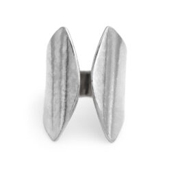 Wings wide silver ring