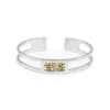 BMX 1.0 Bracelet – wide open organic bangle 14K gold and silver