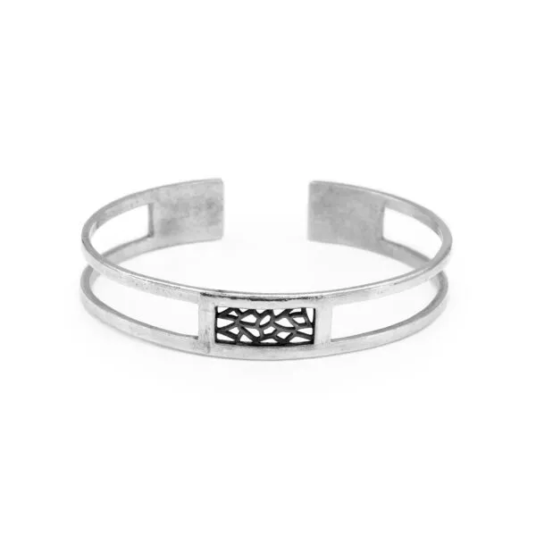 BMX 2.0 Bracelet – silver and black silver antique modern design
