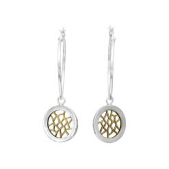 LO 1.0 big Hoop earrings – 14K gold and silver with coin