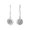 LO 2.0 earrings – organic mesh hoops silver and black silver