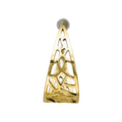 Mh 5.0 Earrings – 14k Gold organic hoop