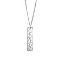 Ml 3.0 Necklace - Silver Long rectangle organic