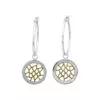 MO 1.0 hoop Earrings – 14K gold and silver perforated coin