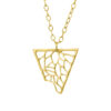 Mt 4.0 Necklace - 14k Gold unisex triangle organic pendant