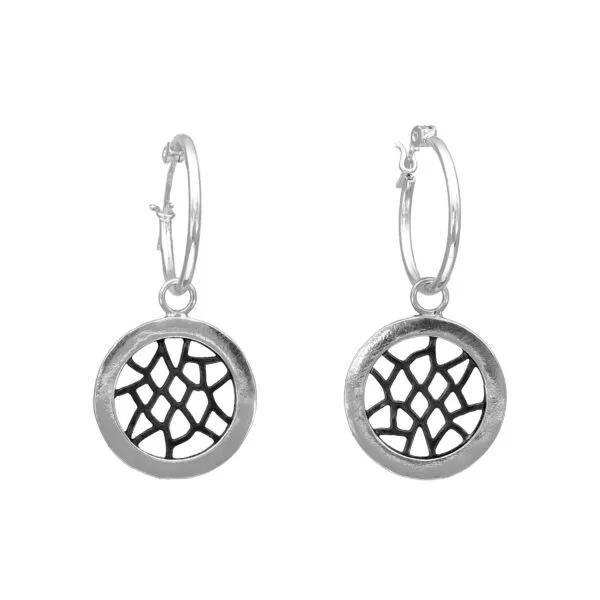 So 2.0 designed hoop Earrings – Silver and Black Silver