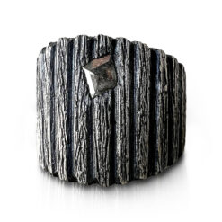 Earth Pulse Ring with Custom Stone | Handcrafted Silver Ring with Set Gemstone