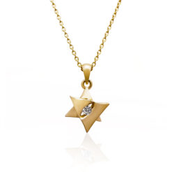 Renée Star of David Necklace | Guardian Gold Star of David Necklace with Diamond