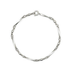 Delicate Sterling Silver 925 Link Bracelet, Handcrafted Minimalist Jewelry